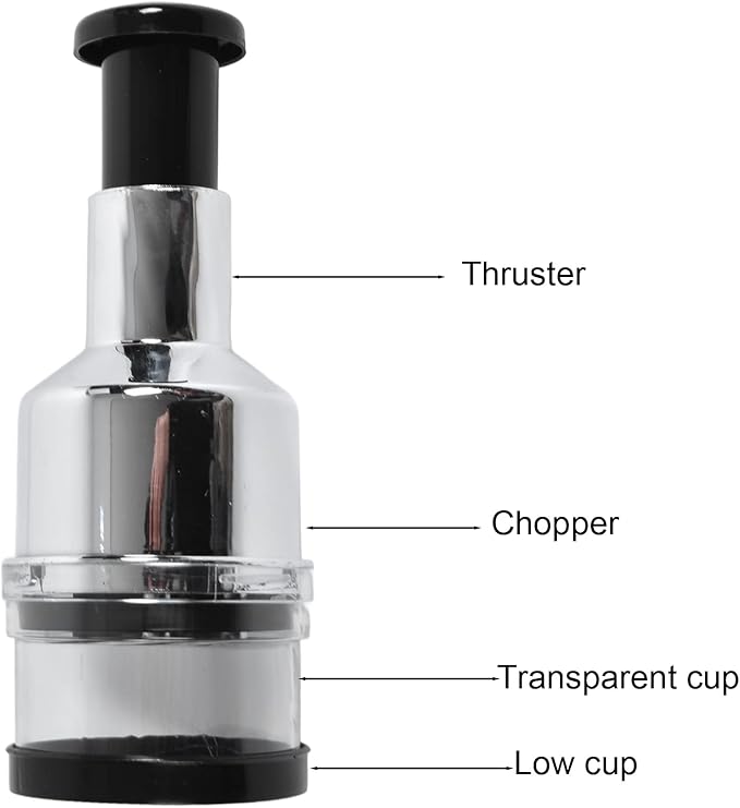 Stainless Steel Onion Chopper - Manual Handheld Nut & Vegetable Chopper
