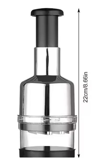 Stainless Steel Onion Chopper - Manual Handheld Nut & Vegetable Chopper